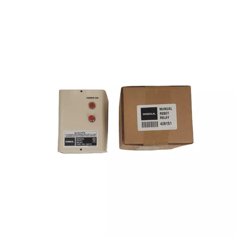 A kitchen suppression system image of the product and its box. 