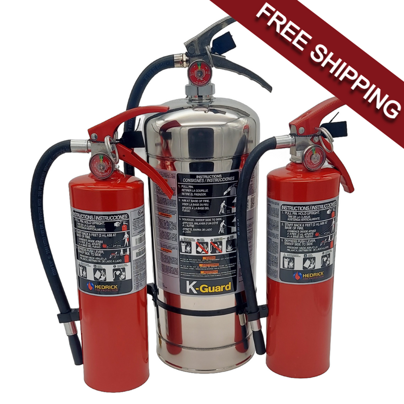 An image of a kitchen bundle deal of fire extinguishers.