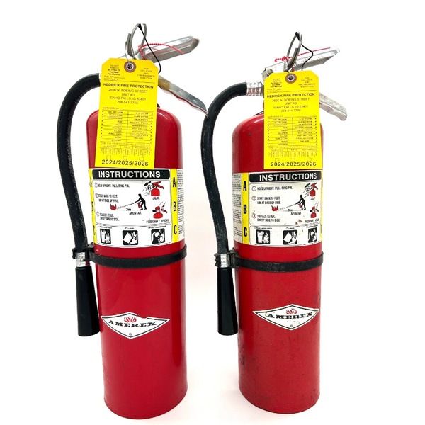 10LB ABC FIRE EXTINGUISHERS (Refurbished) Set of 2