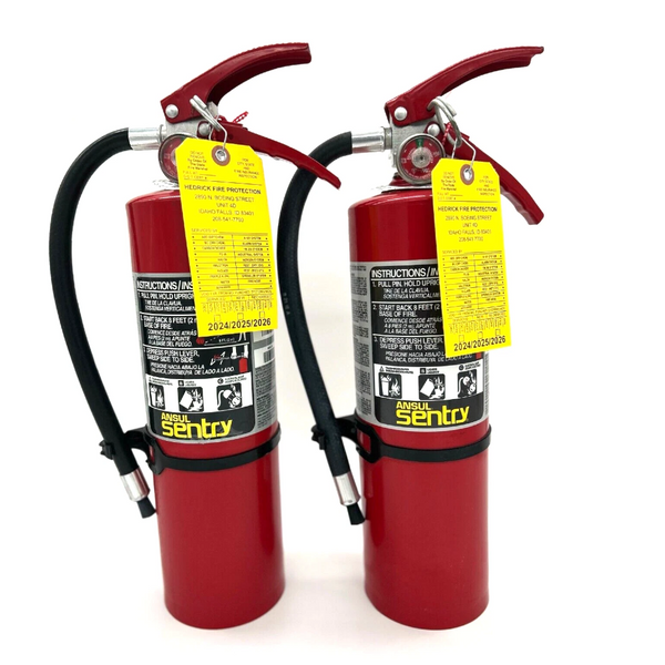 5LB ABC FIRE EXTINGUISHERS (Refurbished) Set of 2
