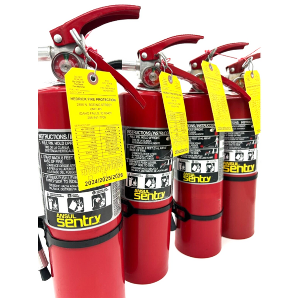 5LB ABC FIRE EXTINGUISHERS (Refurbished) Set of 4