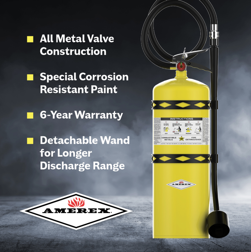 30LB Amerex B570 - Sodium Chloride Chemical Class D Fire Extinguisher