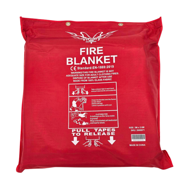 Medium-sized High Temperature Fire Blanket 3m x 2.6m (118.11in x 102.36in) - Single Use - 2600071