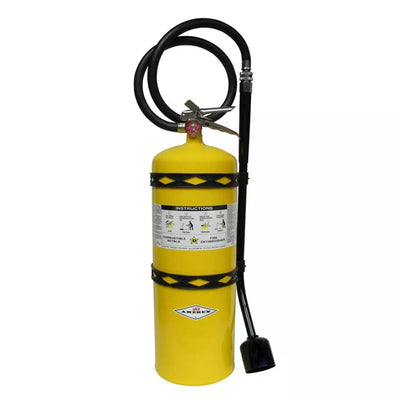 Amerex 30LB Class D Sodium Chloride chemical fire extinguisher with metal valve and pressure gauge for industrial safety use