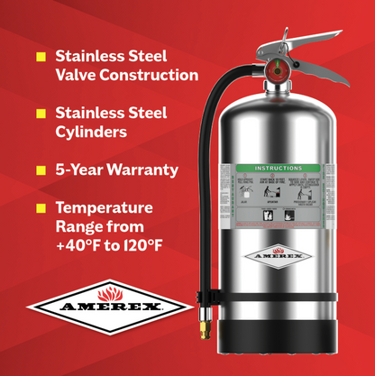 Amerex C260 - 6 Liter Class K Kitchen Fire Extinguisher