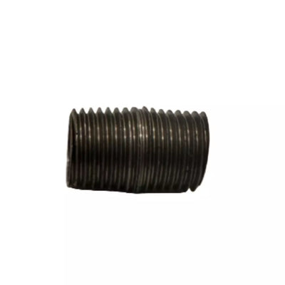 All black steel pipe and 1/4 inch close nipple fittings from Pro Fire and Safety for plumbing or industrial use.
