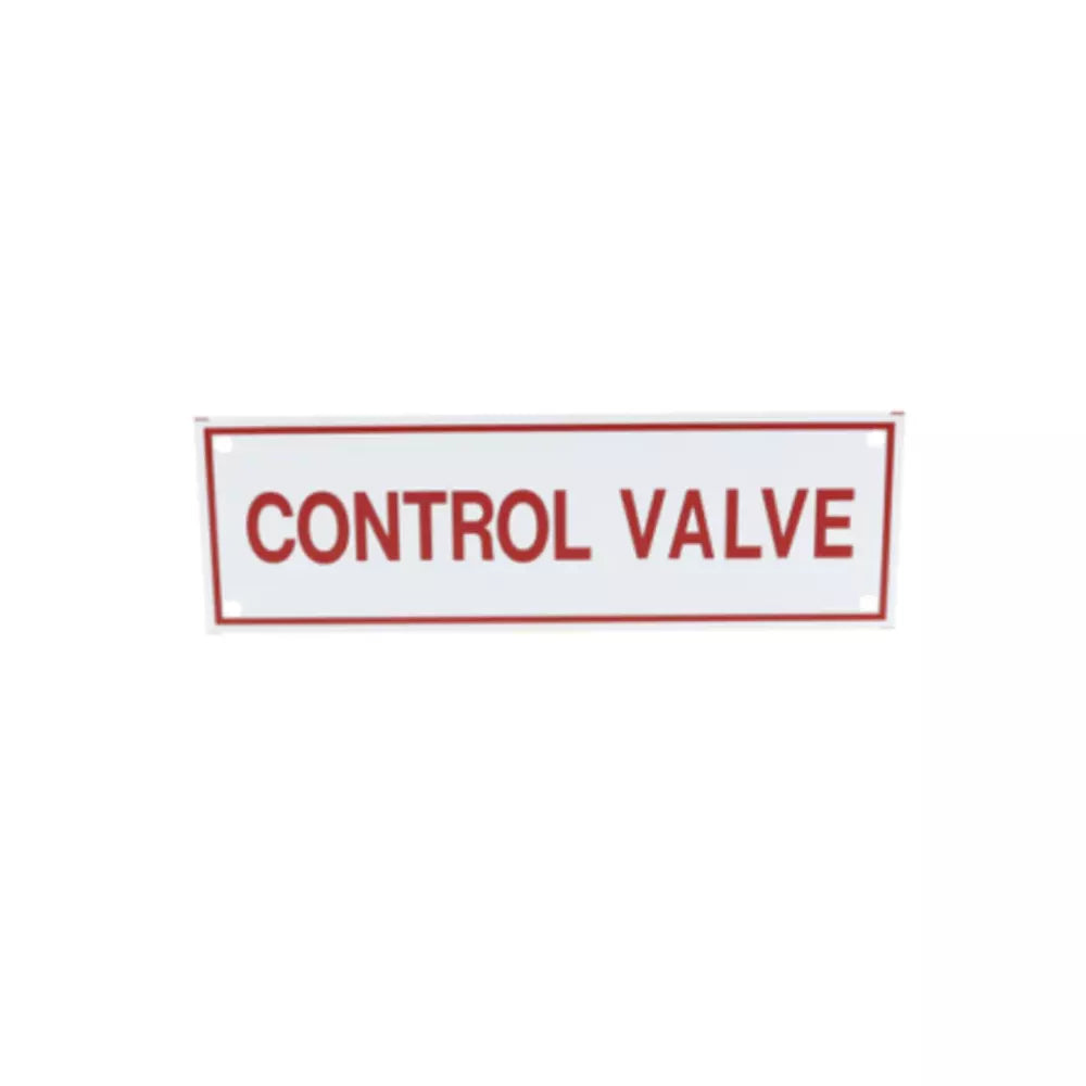 Control Valve Sign | Pro Fire and Safety - Industrial Fire Protection