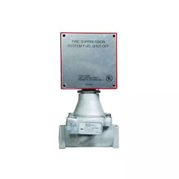 PyroChem GV-75 gas valve with metal handle and connection ports, used for controlling gas flow in industrial applications