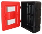 Double Plastic Fire Extinguishers Cabinet For 10LB and 20LB Fire Extinguishers