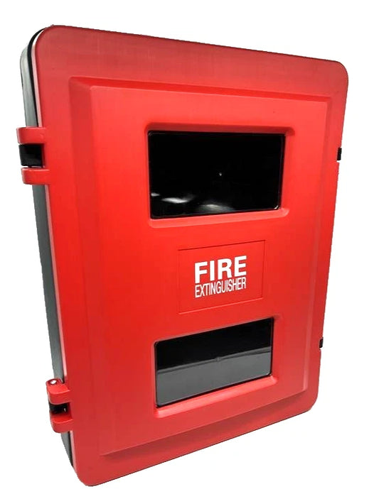 Double Plastic Fire Extinguishers Cabinet For 10LB and 20LB Fire Extinguishers