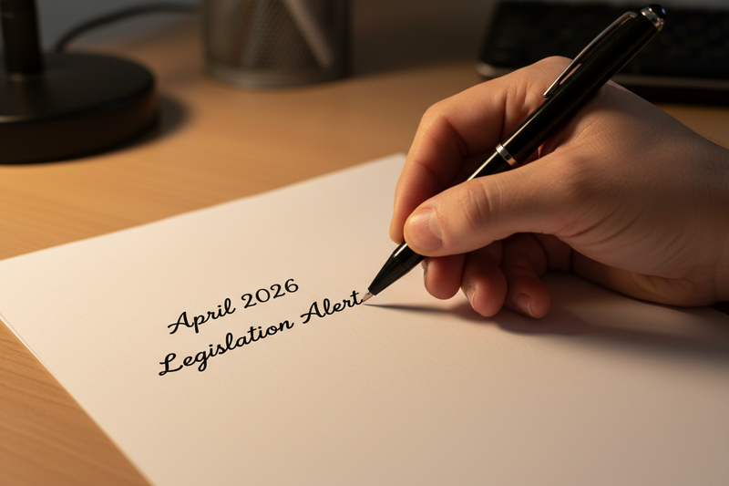 April 2026 Legislation Alert